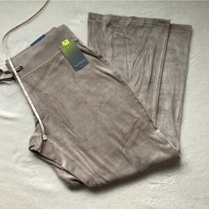 Taupe Drawstring Velour Lounge Pants, Large, NWT